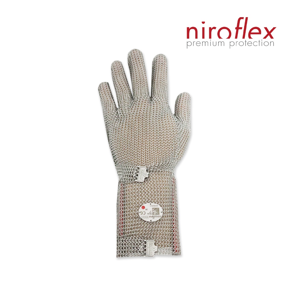 niroflex 不鏽鋼絲編織防割手套-支 2000-M8 防護金屬手套 手部護具 德國製 專利金屬扣環