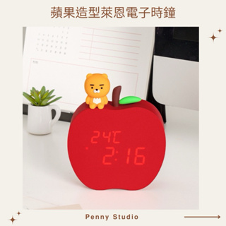 𝗣𝗲𝗻𝗻𝘆 𝗦𝘁𝘂𝗱𝗶𝗼韓國文創🇰🇷KAKAO FRIENDS蘋果造型萊恩電子時鐘✔預購 ✈ 時鐘 溫度計 鬧鐘