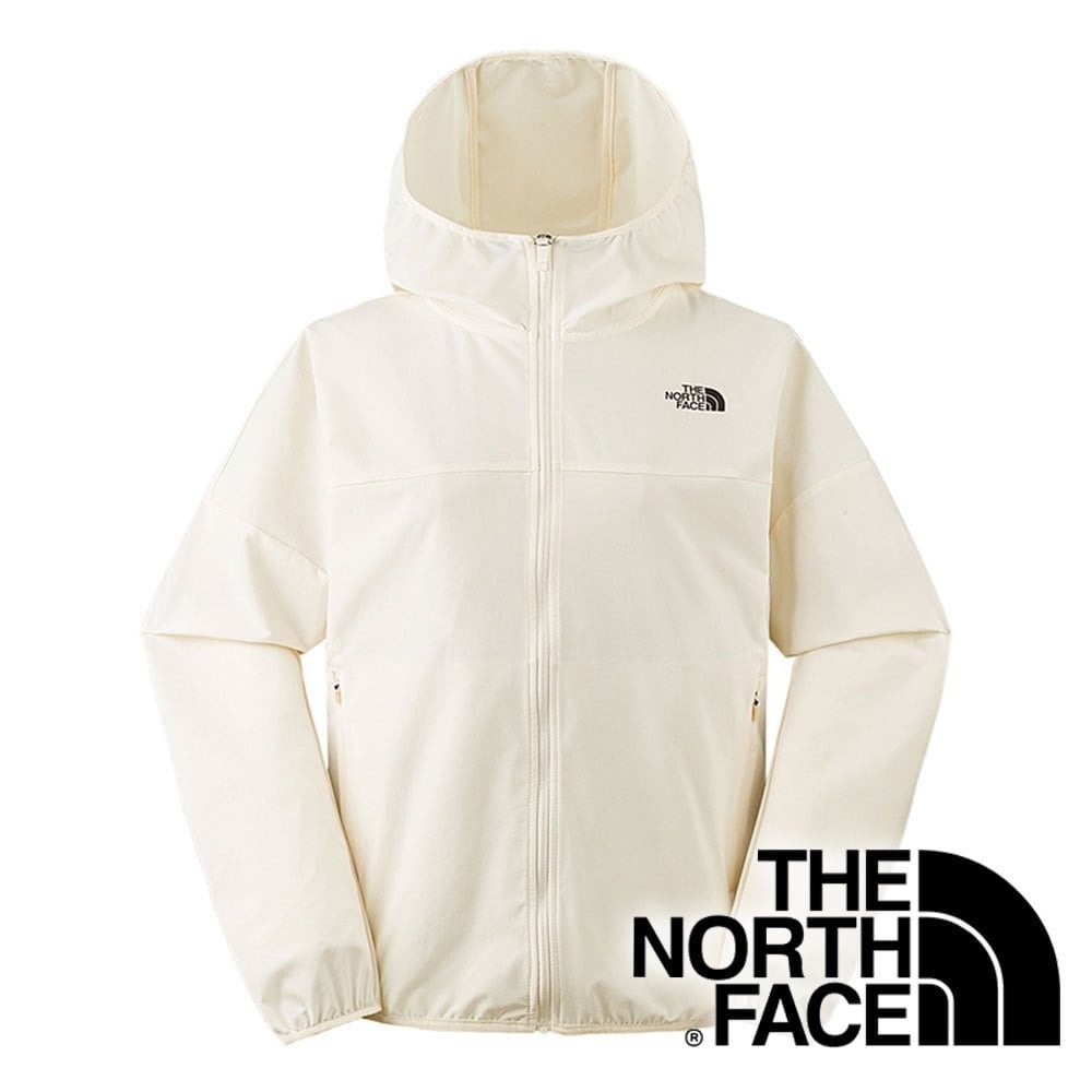 【THE NORTH FACE 美國】女防風快乾連帽外套『米白』 NF0A7WCP