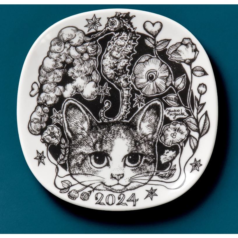 現貨 日本限量 樋口裕子 盤子 Higuchi Yuko 貓咪盤子 2024限量盤 紀念盤 裝飾盤