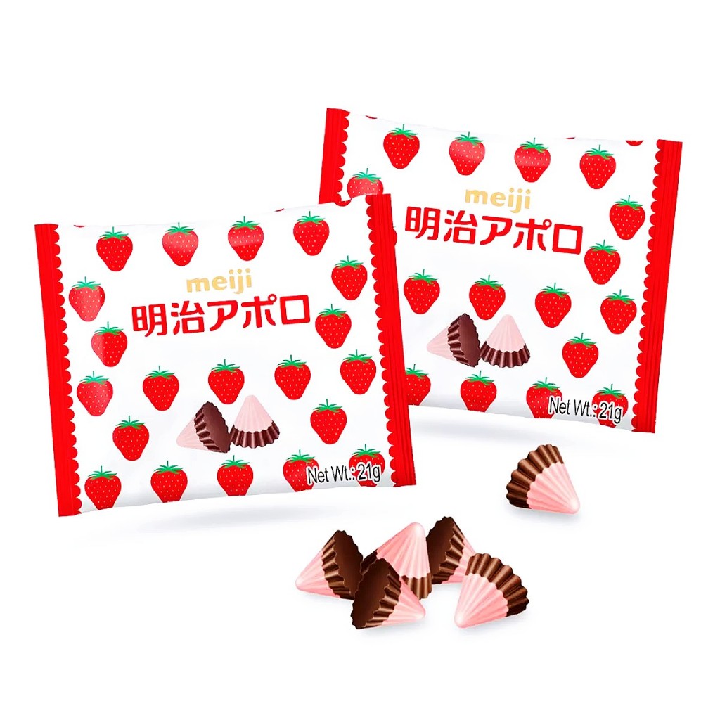 明治巧克力 巧克力 草莓巧克力 明治 阿波羅草莓可可粒 古早味糖果 零食 MEIJI 日本巧克力