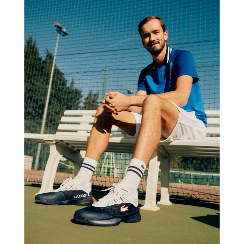 【威盛國際】「免運費」LACOSTE AG-LT23 Ultra 男款 網球鞋 藍 Medvedev著用款 高階專業型