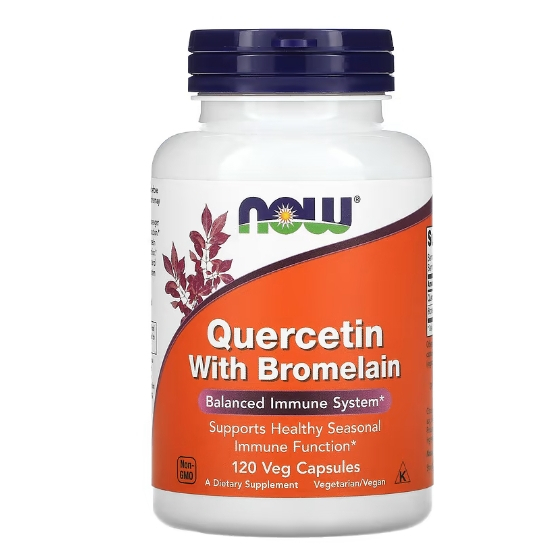 NOW Quercetin Bromelain槲皮素 洋蔥素 鳳梨酵素 鳳梨蛋白酶 120顆