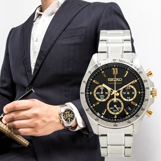 【WANgT】SEIKO 精工 SPIRIT系列 SBTR015 三眼 計時 鋼帶 手錶 熊貓 石英 男士 現代