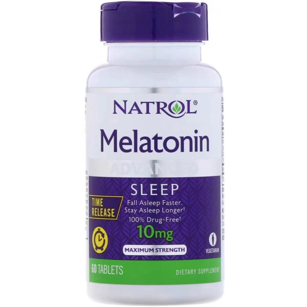 美國原裝進口Natrol安眠助快速眠舒適 10mg60粒褪黑素助快速眠舒適幫助睡眠失眠