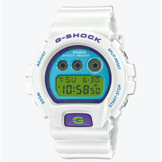 CASIO 卡西歐G-SHOCK 經典系列 運動電子錶 白 DW-6900RCS-7_50mm