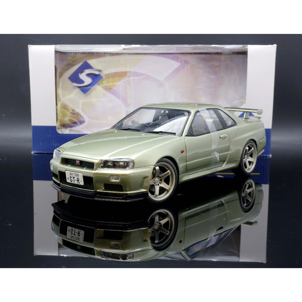 【MASH】現貨特價 Solido 1/18 Nissan Skyline GT-R R34 1999 Jade