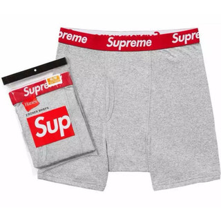 BLS • 兩件一包 SUPREME 24SS HANES BOXER BRIEFS GRAY 灰色 內褲 2 PACK