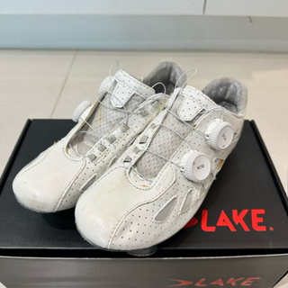 LAKE CX302 WIDE系列碳纖/輕量公路卡鞋 - 白色♦️女鞋♦️US37♦️