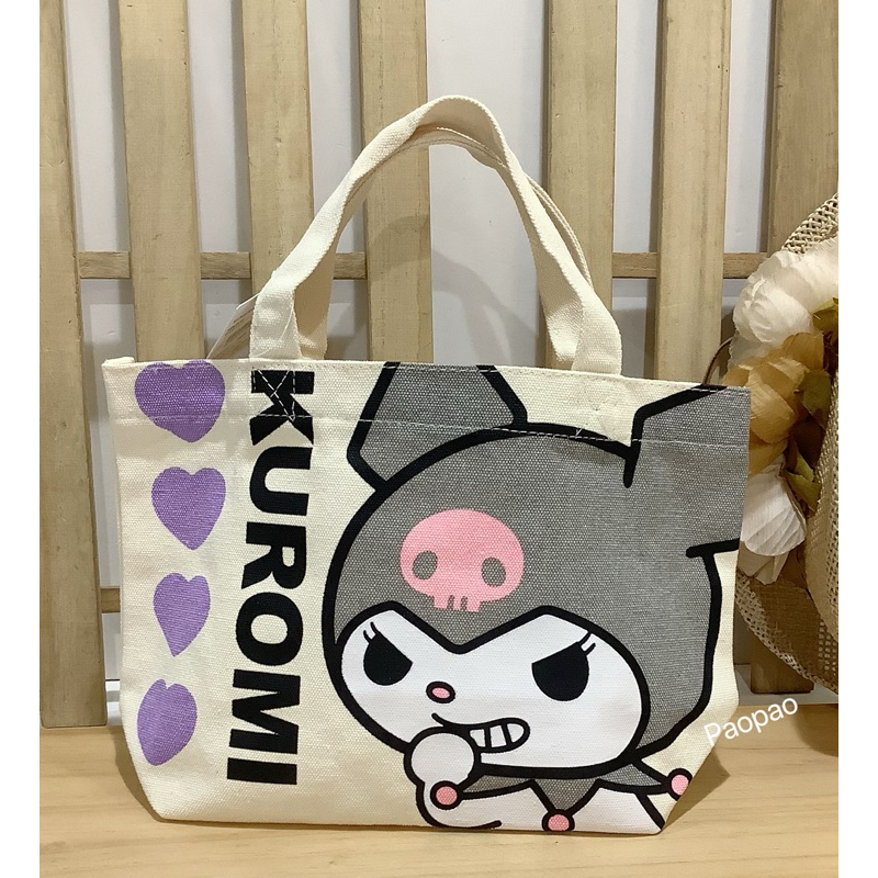 日本正版 2023 Sanrio 酷洛米 庫洛米 Kuromi 迷你托特包 便當袋 手提包 手提袋 購物袋