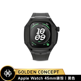 Golden Concept Apple Watch 45mm 黑錶框 黑橡膠錶帶 WC-SPIII45-BK-BK