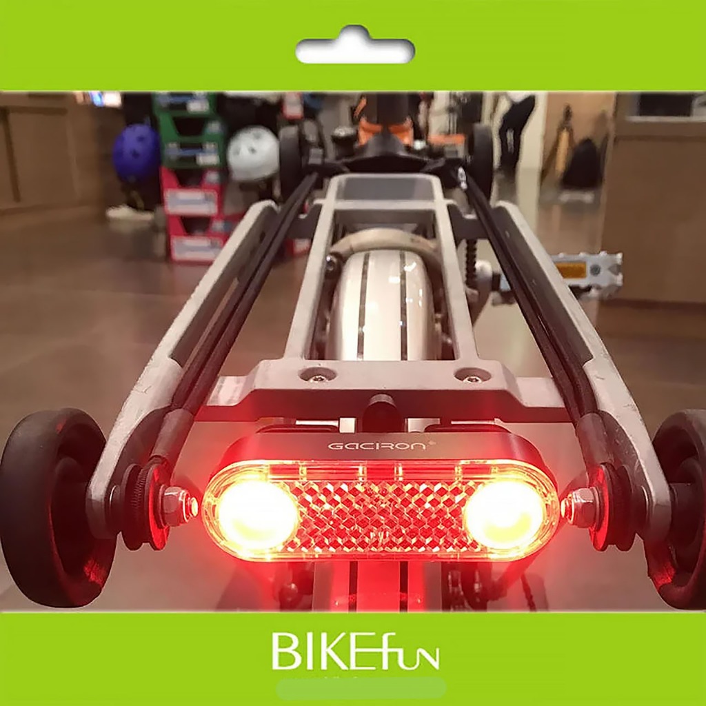 [BROMPTON可用] GACIRON W12BR 智能充電式LED後貨架燈 帶有煞車燈功能 <BIKEfun拜訪單車
