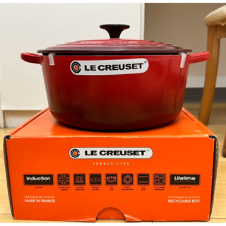 LC Le Creuset 26CM 櫻桃紅 琺瑯鑄鐵鍋
