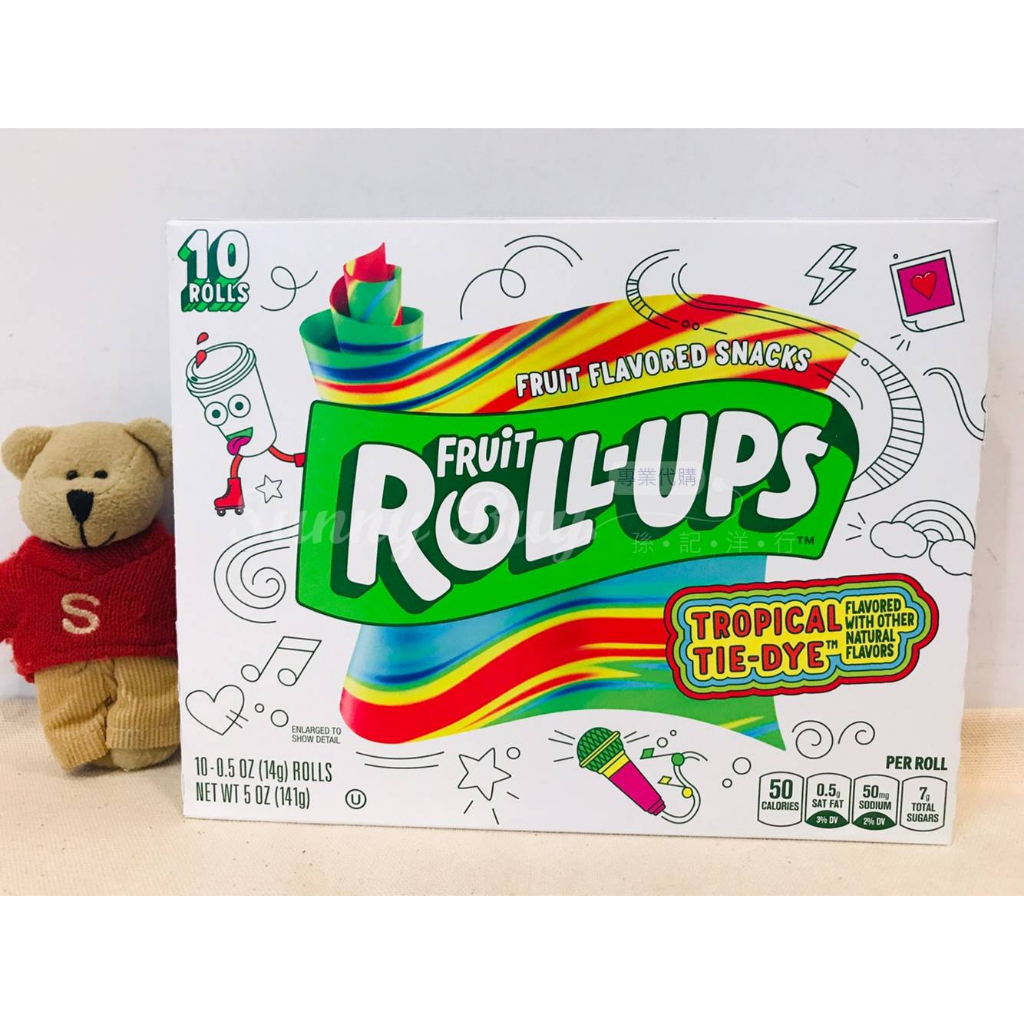 【Sunny Buy寶貝館】◎現貨◎ 10捲盒裝 Fruit roll ups 水果色紙糖 (熱帶水果) 捲尺糖姊妹