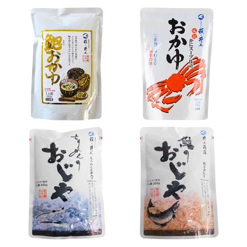 【旭林百貨】 井上商店 鮑魚粥 螃蟹粥 鮭魚粥 吻仔魚粥 日本 粥 稀飯 即時食品 防災食品