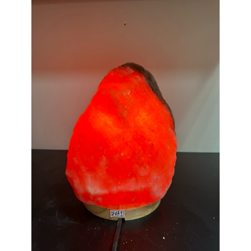 鴿血紅鹽燈 少見桃子型 8.8kg 實拍實賣 深層鴿血紅 純鴿血 深層老礦 能量強大
