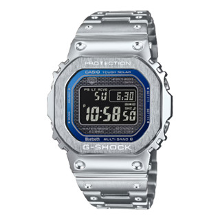 CASIO 卡西歐G-SHOCK GMW-B5000D-2 全金屬智慧太陽能藍芽電波錶 藍43.2mm