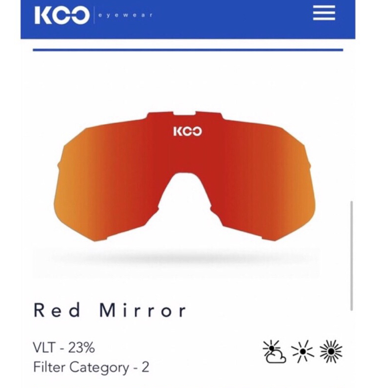 胖虎單車 KOO DEMOS Sunglasses Replacement Lens (Red Mirror)