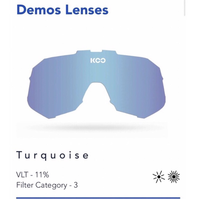 胖虎單車 KOO DEMOS Sunglasses Replacement Lens (Turquoise)