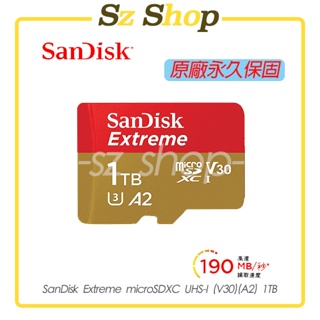 SanDisk Extreme microSDXC UHS-I (V30)(A2) 1TB 原廠公司貨 永久保固