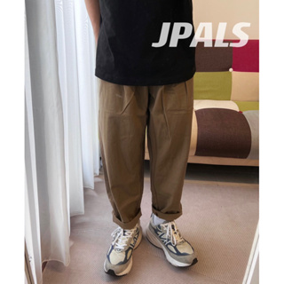 【JPALS】日系 寬褲 繭型 打褶 寬版 錐形褲 氣球 寬褲 九分褲 工作褲 上寬下窄 鬆緊腰圍 人字紋