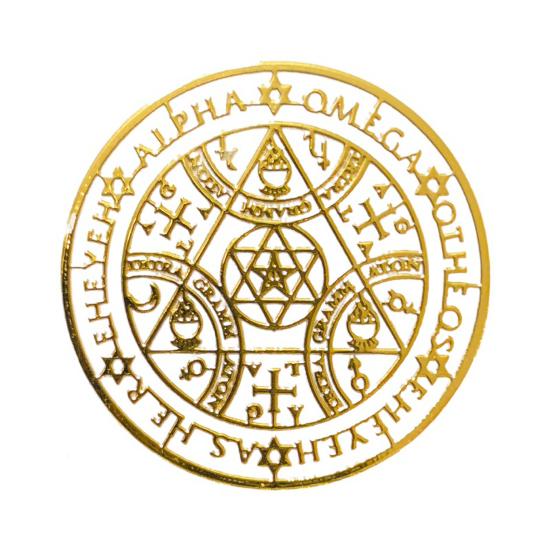 天使 護符 魔法陣 3cm 神聖幾何金屬貼片 銅合金 能量符號 冥想 磁場 靈性提升轉化 奧剛 金字塔 材料 居家佈置