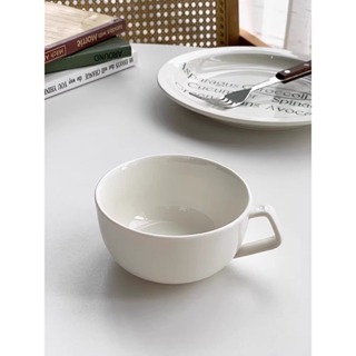 【200ml】法式極簡 咖啡杯 馬克杯 陶瓷杯 下午茶杯 茶杯 咖啡杯 白色陶瓷杯 白色杯子 白色陶瓷杯 茶杯 杯