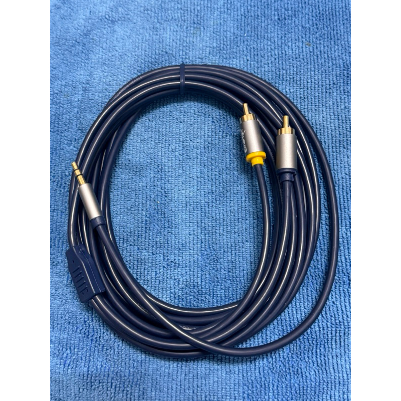 訊號線 音源線 3.5mm 耳機線 轉AV藍色 長度1.5米/5米