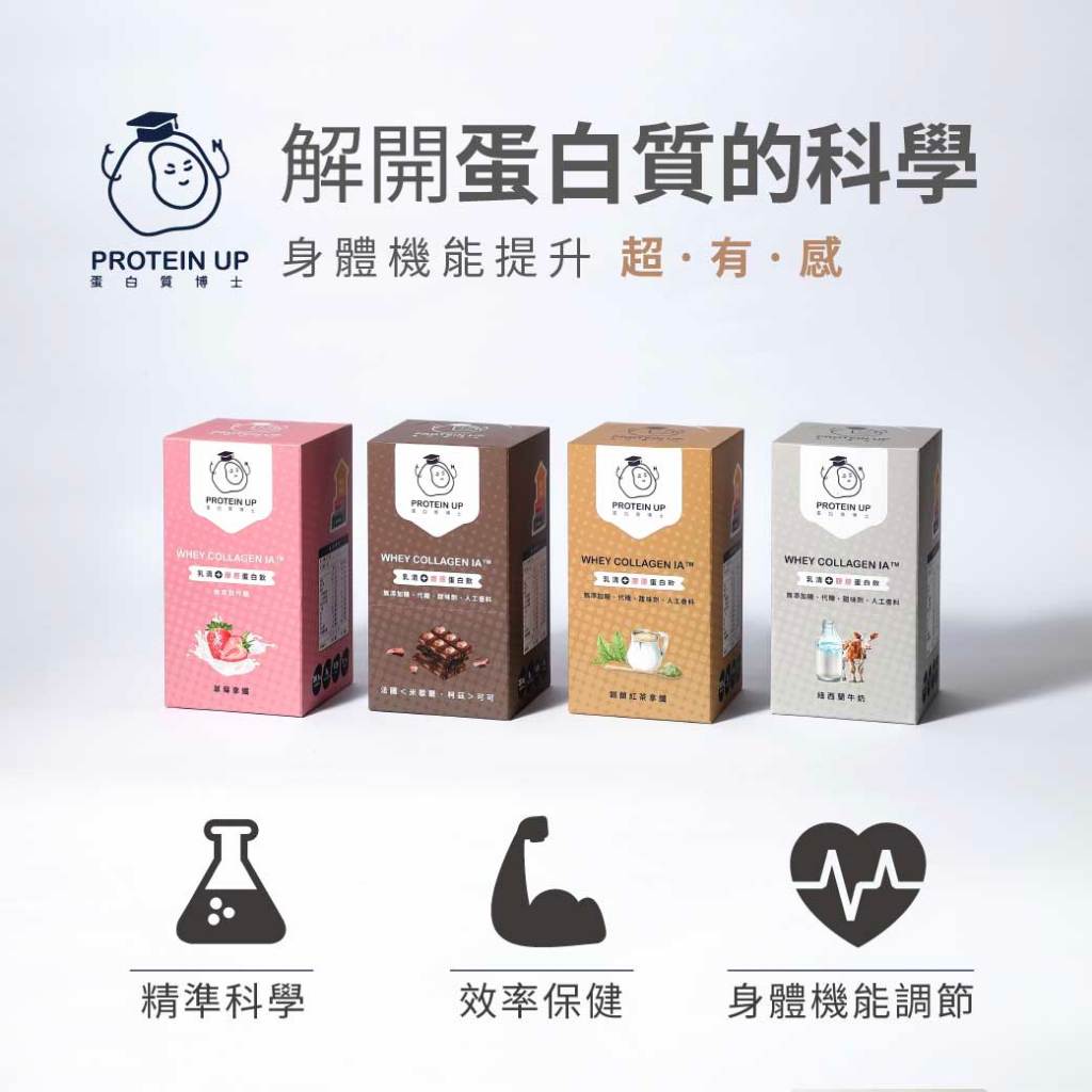 ▶🍓草莓拿鐵◀ 乳清+膠原蛋白飲|台灣保健🥤💪-PROTEIN UP 蛋白質博士| 專業國際認證大廠製造 SGS專利原料