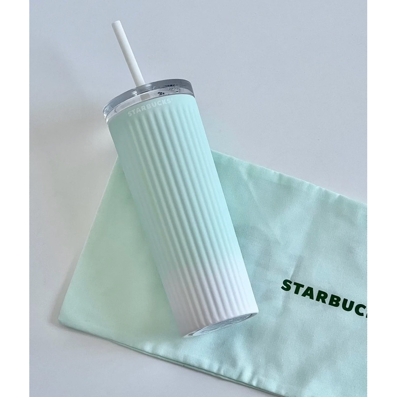 星巴克 Starbucks 2024 漸層色不鏽鋼條紋杯 芋頭紫 薄荷綠 櫻花粉 天空藍 隨行杯 馬克杯 保溫杯