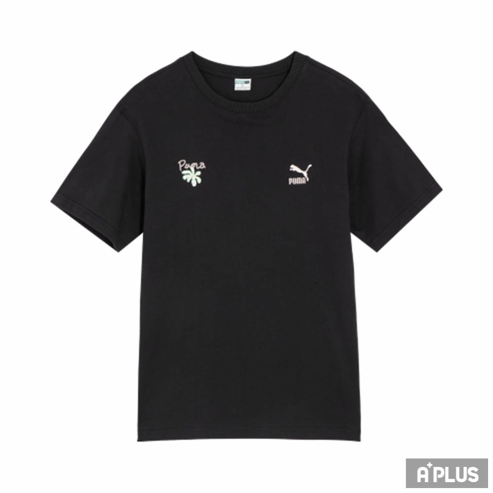 PUMA 女 圓領T 流行系列Classics花蕊短袖T恤 黑色 -62581101