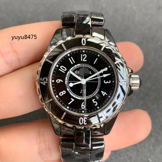 XF廠J12繫列H0685瑞士石英機芯黑色陶瓷腕錶實拍運動女士手錶防水計時全自動上鏈機芯手錶女腕錶高端腕錶