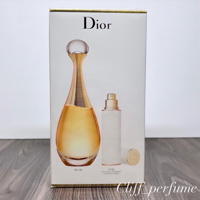 【克里夫香水店】Dior J'adore 真我宣言香氛禮盒(淡香精100ml+隨身瓶10ml)