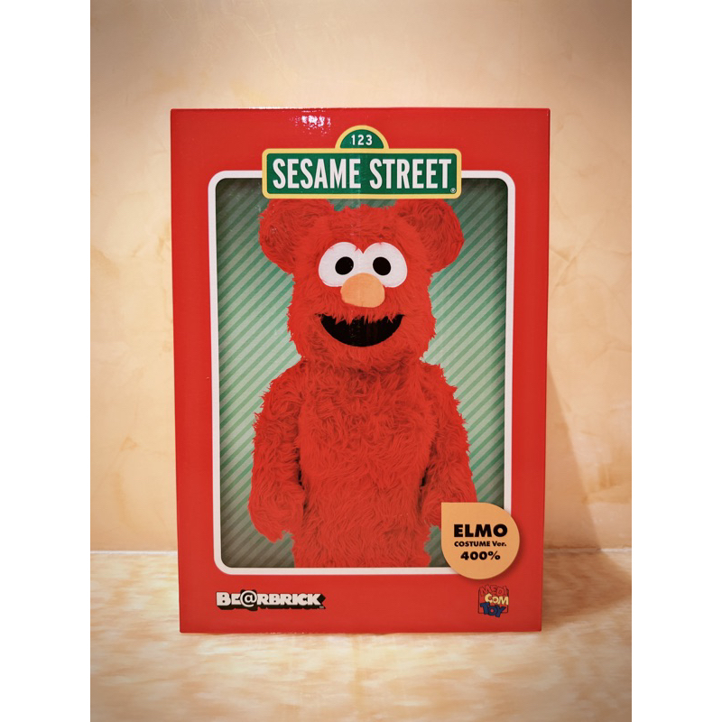 《熊 🇯🇵專門店》BE@RBRICK ELMO Costume Ver. 芝麻街 初代 紅餅乾 400% 全新未拆現貨