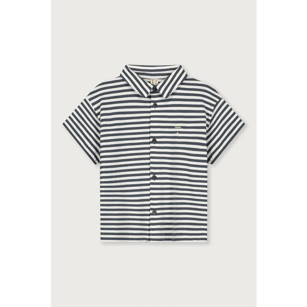 Gray Label - 短袖襯衫 - Blue Grey/Off White