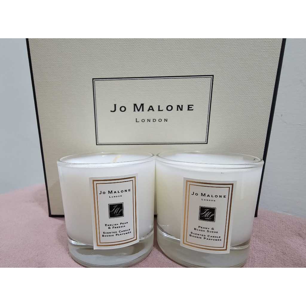 【專櫃正貨】Jo Malone - 禮盒組 英國梨與小蒼蘭香氛蠟燭 35g*1 &amp; 牡丹與胭紅麂皮絨香氛蠟燭 35g*1