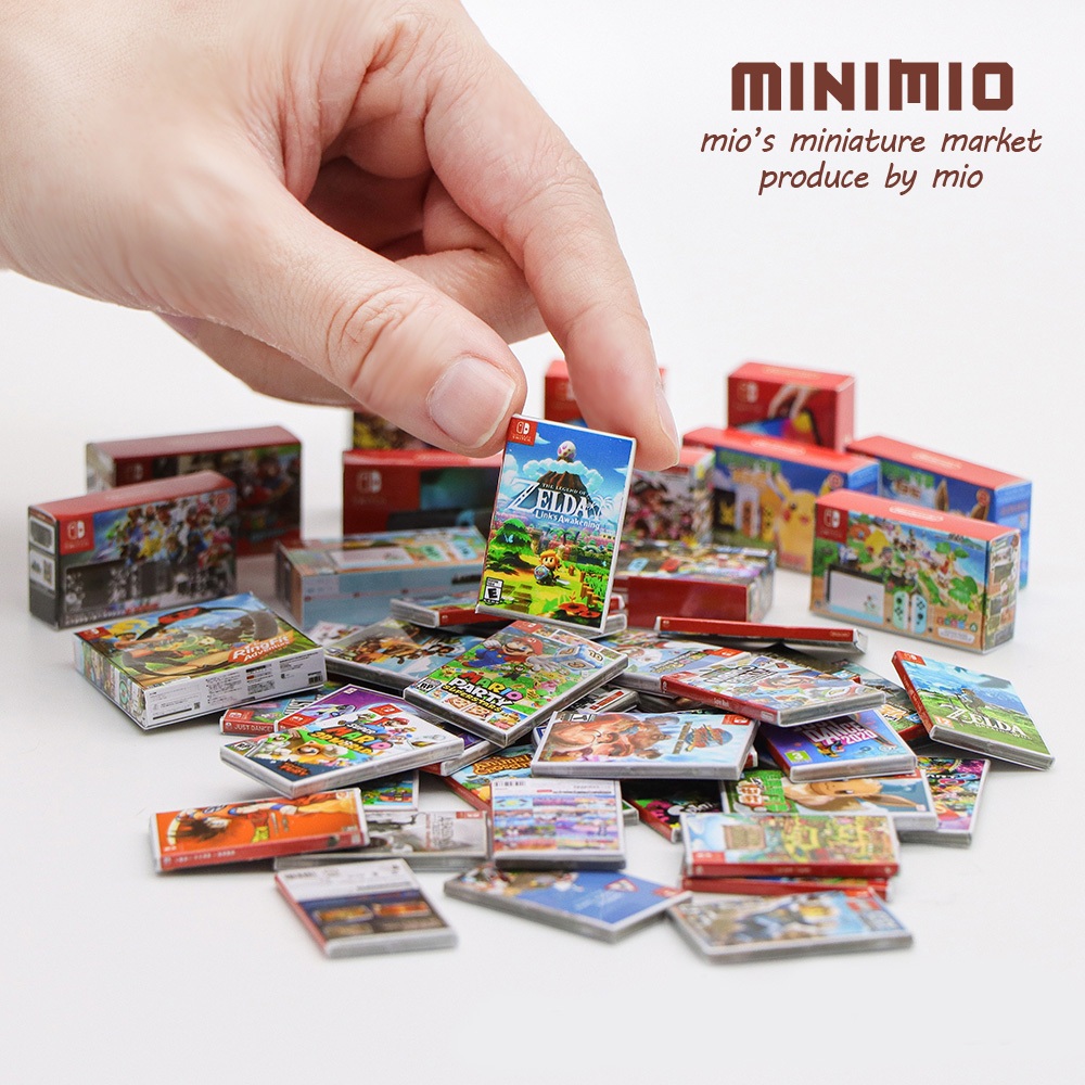 ✨minimio✨ 袖珍 遊戲片 主機盒 任天堂 SWITCH 盒玩 微縮 模型