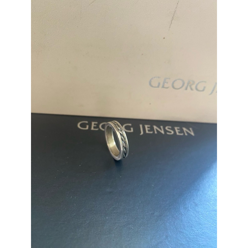 Georg Jensen喬治傑生GJ#A106 丹麥製 銀石戒指