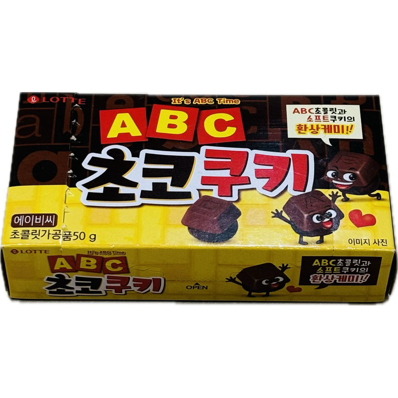 韓國 Lotte 樂天字母巧克力餅乾50g