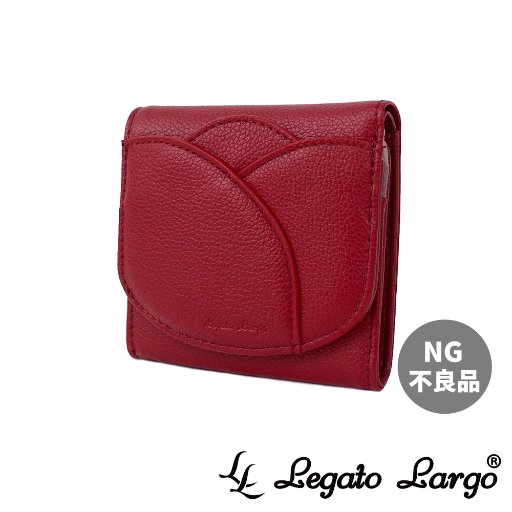 Legato Largo 小法式鬱金香短夾 (LJ-F3091-RE)  紅色 不良品
