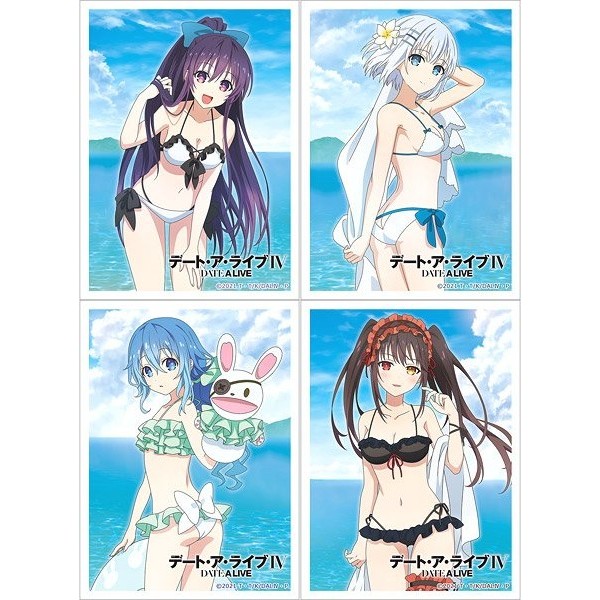 【角色卡套】約會大作戰 IV 泳裝 ver 夜刀神十香 鳶一折紙 冰芽川四糸乃 時崎狂三