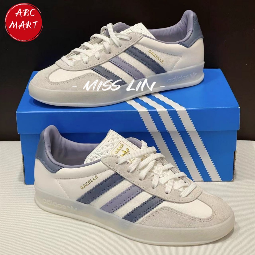 Adidas originals Gazelle Indoor 白籃紫 男女鞋 休閒鞋 德訓鞋 愛迪達 白藍IG1643