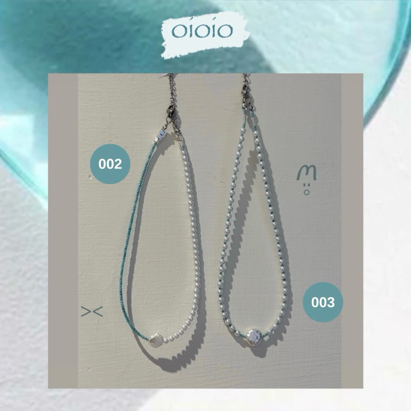 《OIOIO》Tiffany bluu୨୧串珠項鍊（可改手鍊,手機掛繩）雙胞胎款 🩷可改色！手作串珠｜串珠項鍊｜串珠手鍊