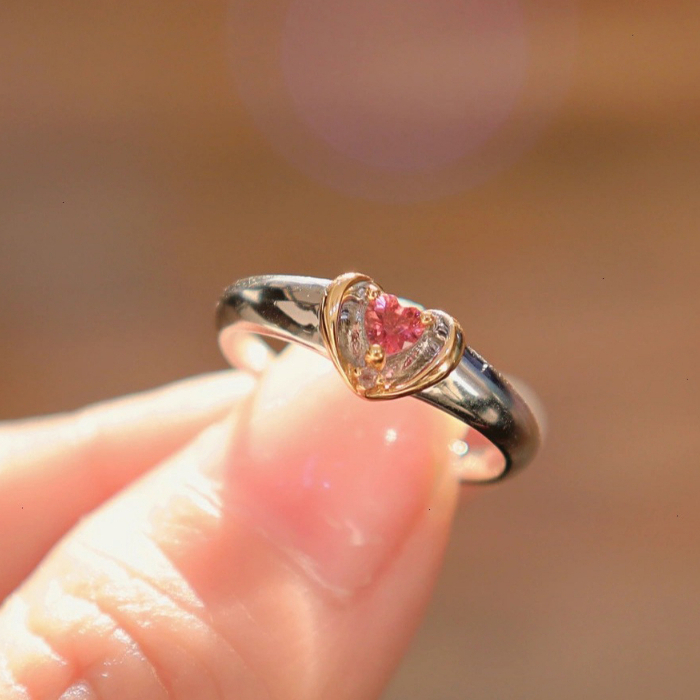 隔日到貨 海洋之心 阿蓋爾 紅寶石 0.1克拉 10分 戒指 粉水晶 莫桑鑽 可調式戒圍A183