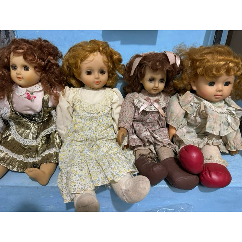 （2個合售） 70-80年代 懷舊 早期老娃娃 眨眼娃娃 玩偶 布偶 軟塑膠頭