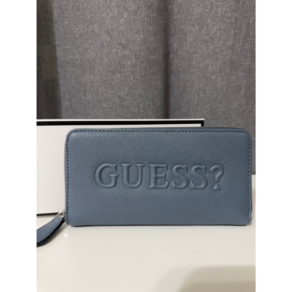 Guess | Rigden Long Top-Zip Wallet 長夾 附包裝盒 (藍色)