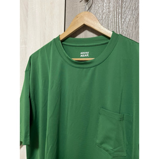 WHOSEWEAR 彈性涼感 口袋 t 恤 UPF30 草綠 XL