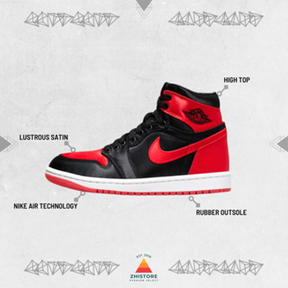 【ZhiStore】Nike Air Jordan 1 Satin Bred 絲綢黑紅 高筒籃球鞋 FD4810-061