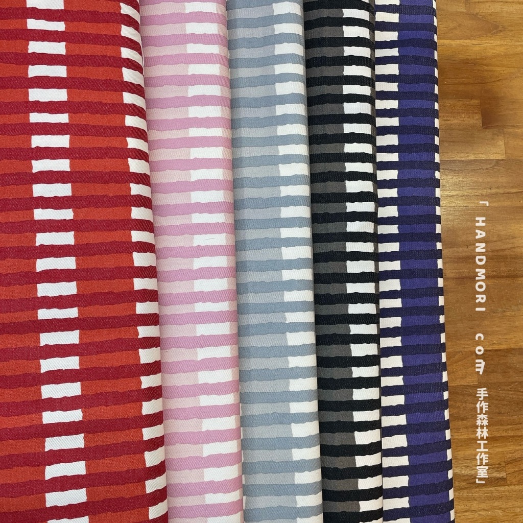 手作森林 日本製 棉麻布 線條系列 幾何 日本棉麻 進口布料