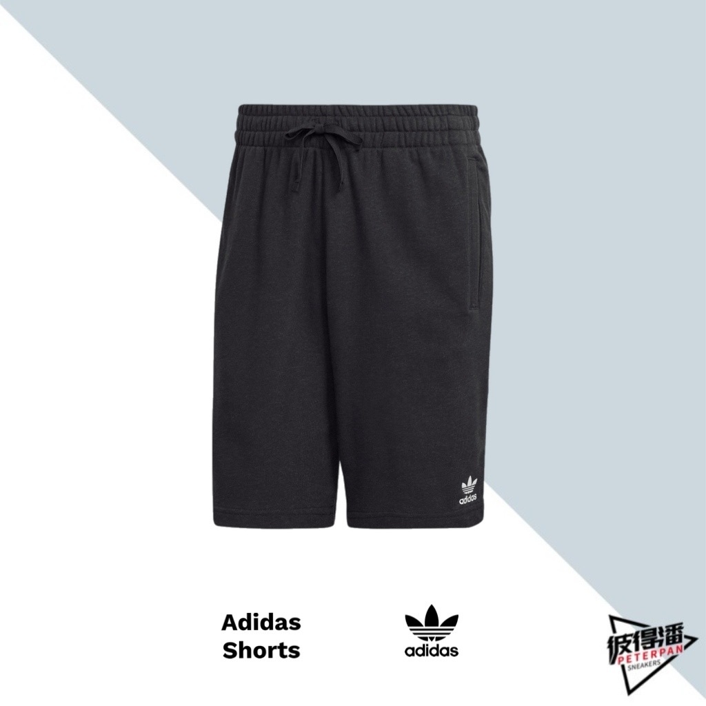 ADIDAS ESS+ SHORTS H 三葉草 黑 運動 短褲 男 HR8617【彼得潘】